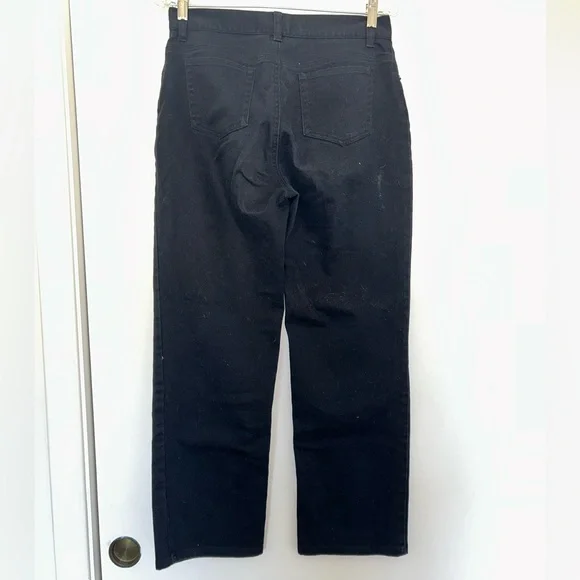 Jones New York Black Straight Leg Denim with Modern Distressing - Picture 3 of 9